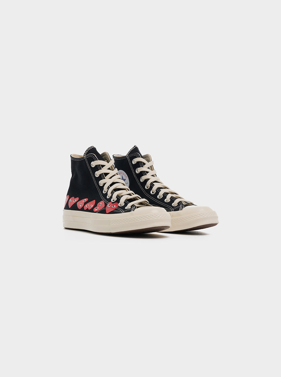 Converse Chuck Taylor All Star 70 Hi Comme des Garcons PLAY Multi-Heart Black