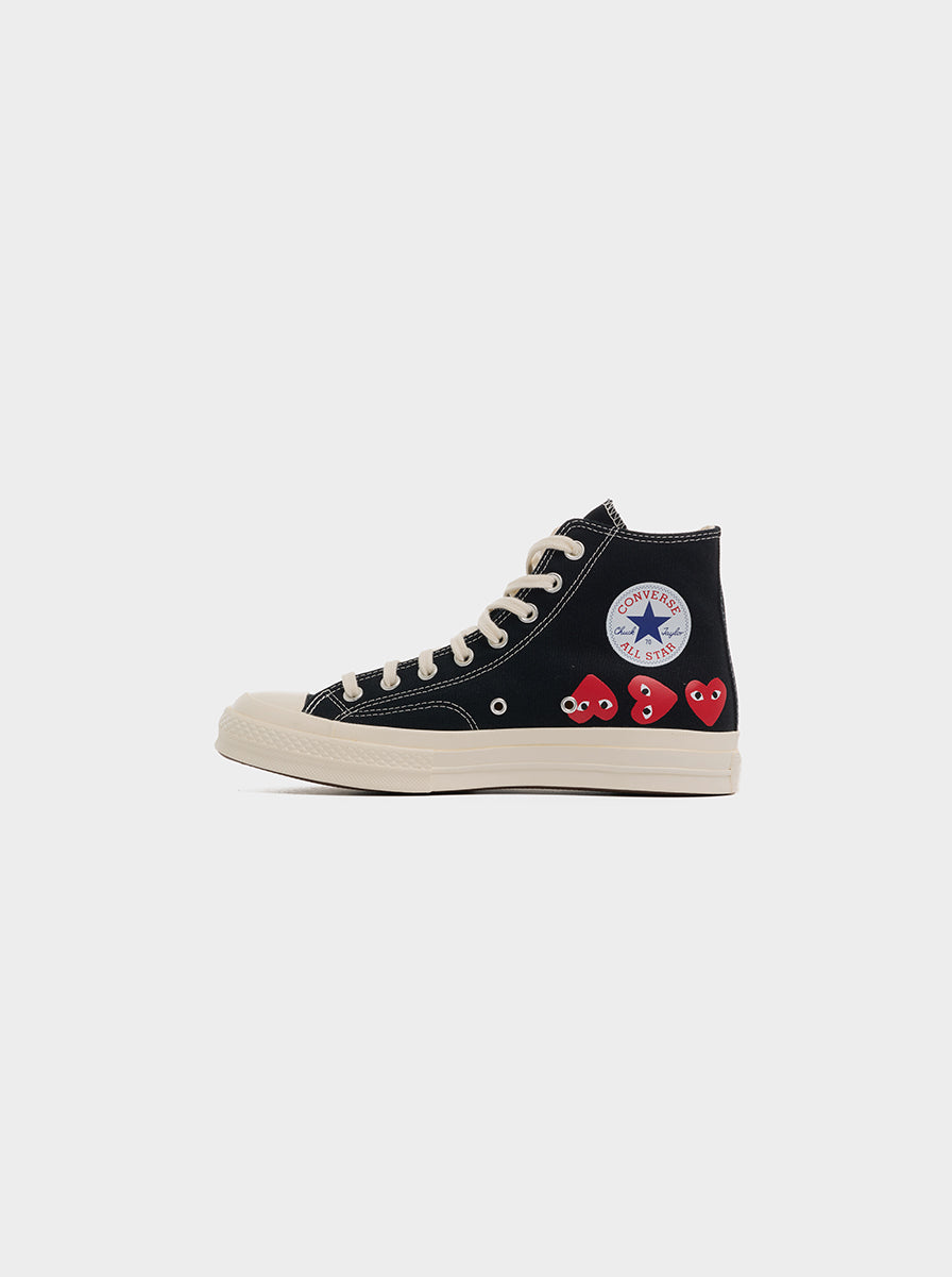 Converse Chuck Taylor All Star 70 Hi Comme des Garcons PLAY Multi-Heart Black