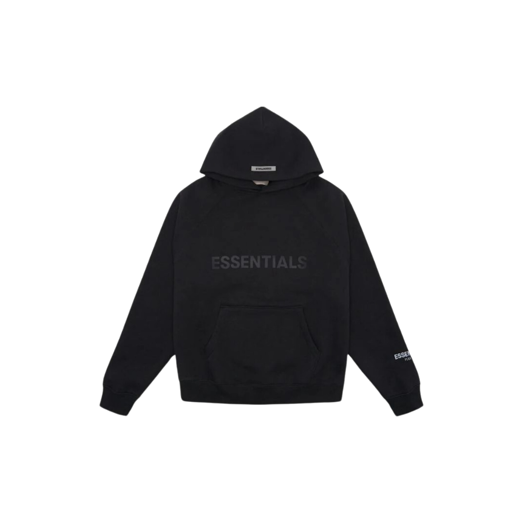 Fear of God Essentials Pullover Hoodie Applique Logo Black