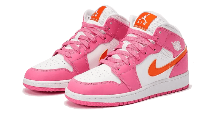 Air Jordan 1 Mid Pinksicle Safety Orange